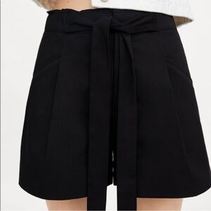 Zara paper bag shorts black size small